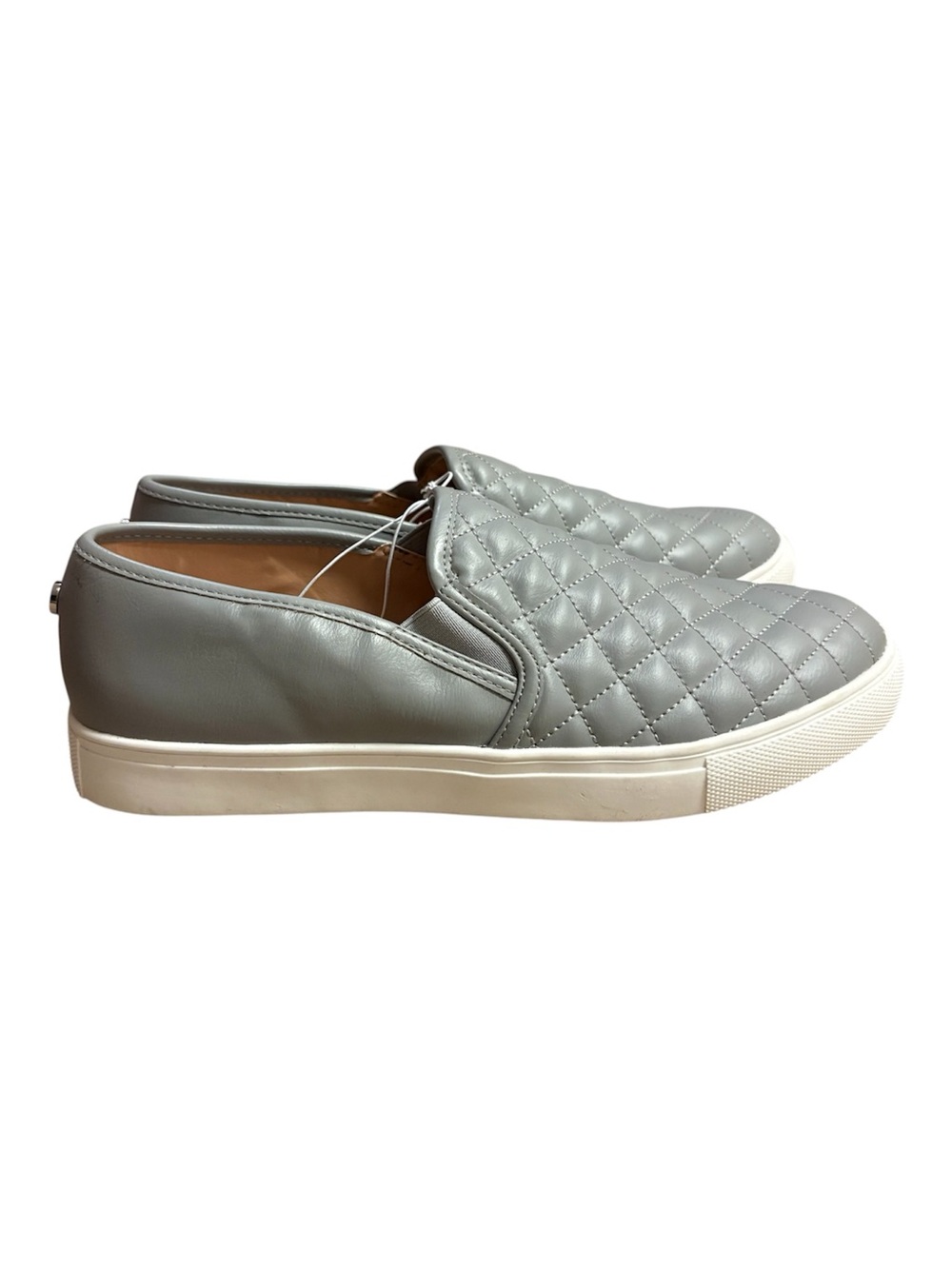 New Steve Madden Women’s Electric Gray Quilted Slip On Sneakers Size 11